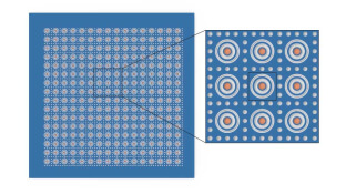 detail view of dna synthesis chip